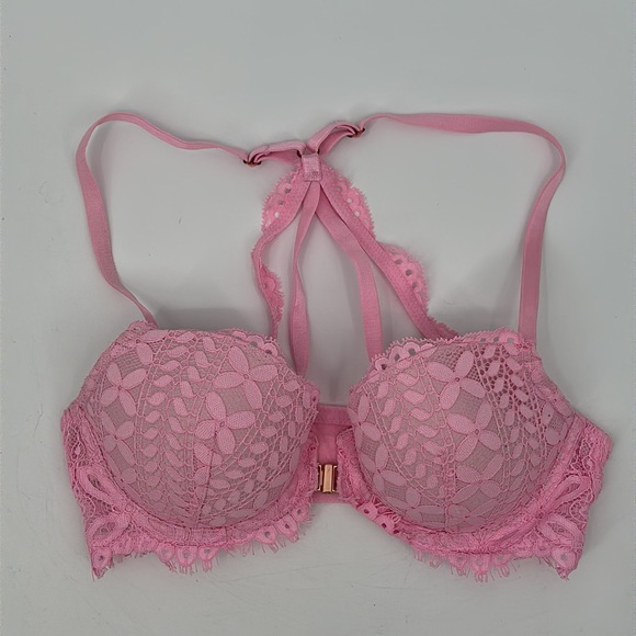 Victoria’s Secret Bra size 32C Dream Angels pink lace front closure - Picture 4 of 10